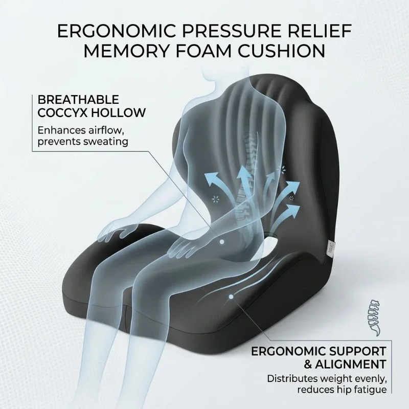 Подушка для сиденья с поддержк – обзор и цена Posture Corrector Back